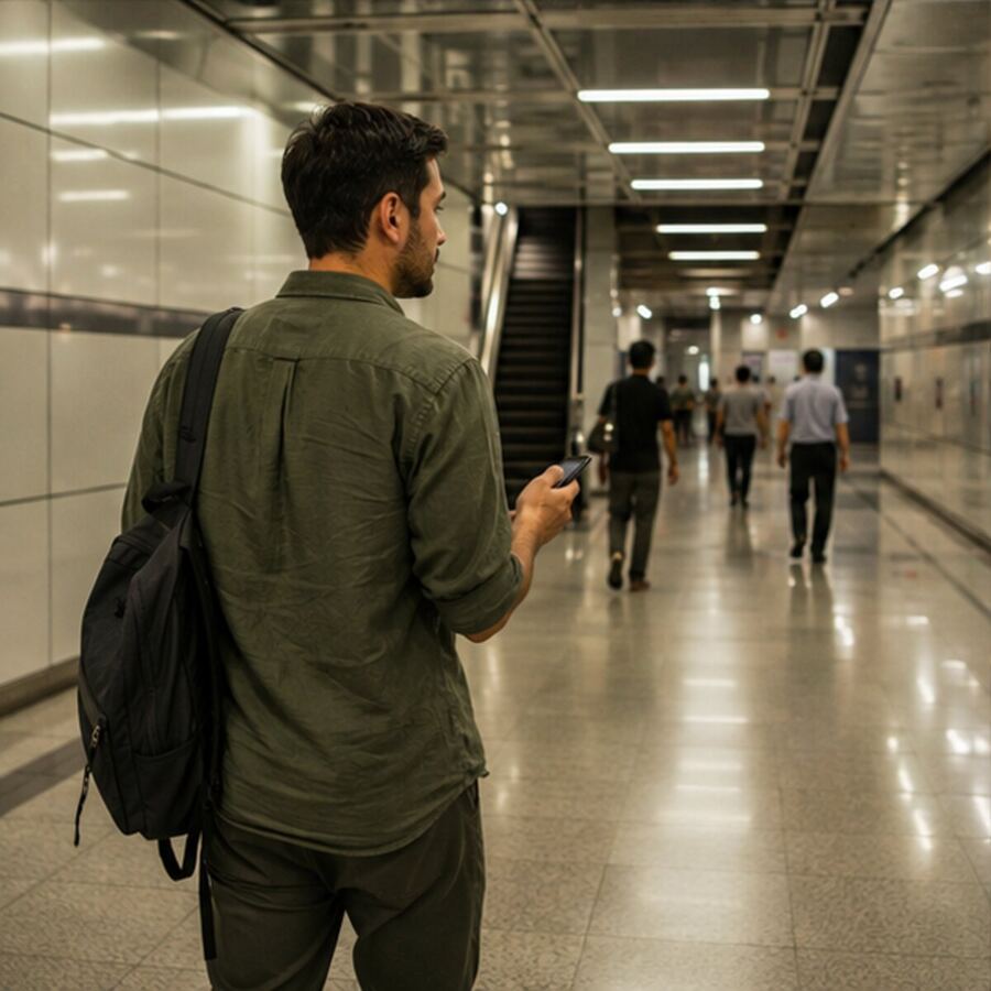 Navigating a Bangkok underground interchange